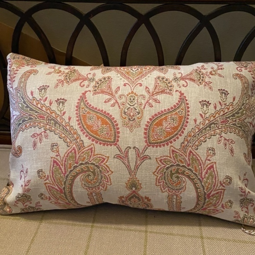 Custom Made Paisley Accent Pillow Cover - Picture 3 of 3
